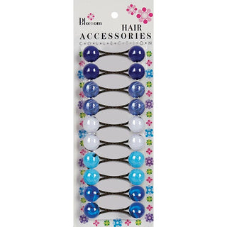 BLOSSOM - Hair Accessories Hair Knockers 10PCs BLUE-MIX ASSORTED #PPP01-06M1