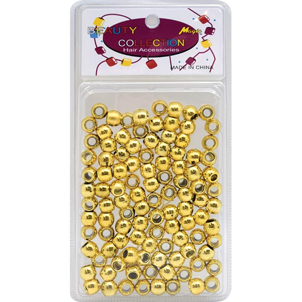 BEAUTY COLLECTION - Large Round Hair Bead 200PCs GOLD