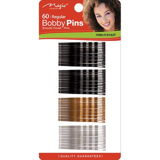 MAGIC COLLECTION - Regular Bobby Pins 60PCs ASSORTED