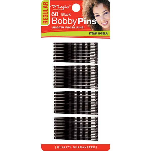 MAGIC COLLECTION - Regular Bobby Pins 60 BLACK