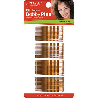 MAGIC COLLECTION - Regular Bobby Pins 60 BROWN