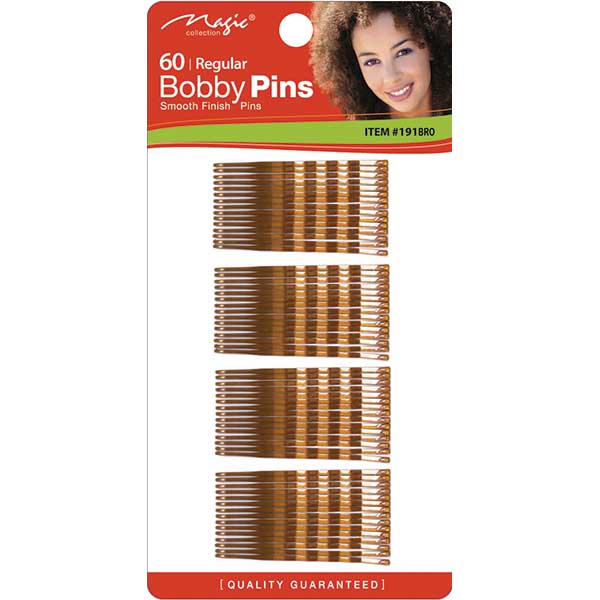 MAGIC COLLECTION - Regular Bobby Pins 60 BROWN