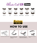 EBIN - WONDER CAT XL 25MM 3D FAUX MINK LASHES - POINSETTIA