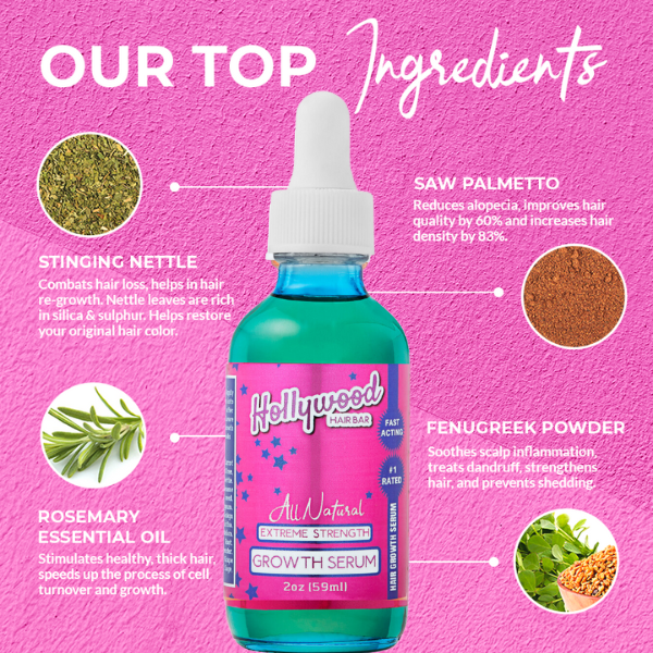 Hollywood Hair Bar - All Natural Extreme Strength Growth Serum