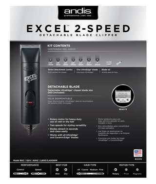 ANDIS - Professional Excel 2 Speed Clipper #22315