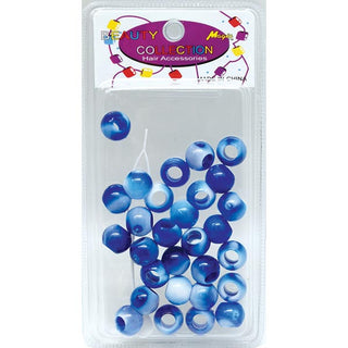 BEAUTY COLLECTION - Regular Round Bead 14mm 2 Tone BLUE #TON2BLU