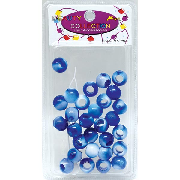 BEAUTY COLLECTION - Regular Round Bead 14mm 2 Tone BLUE #TON2BLU