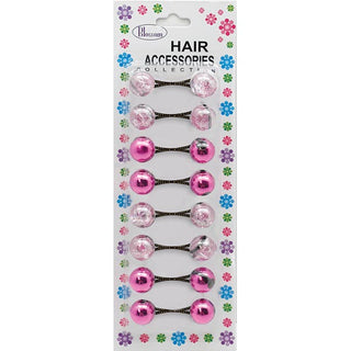 BLOSSOM - Hair Accessories Hair Knockers 8PCs Metallic/Glitter HOT PINK #PPP11PIN