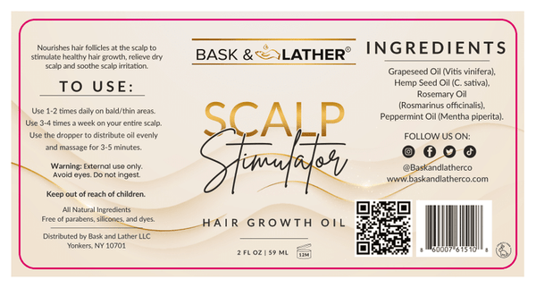 BASK & LATHER - Scalp Stimulator Hair Growth Oil