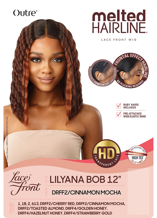 OUTRE - MELTED HAIRLINE LACE FRONT WIG LILYANA BOB 12