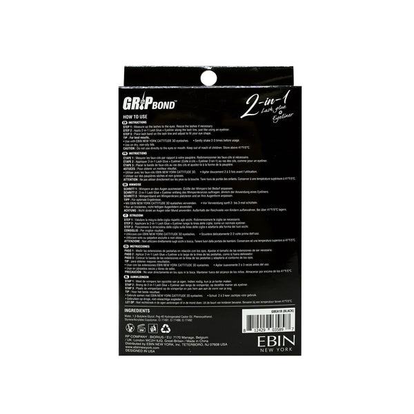 EBIN - GRIP BOND 2-IN-1 EYELINER GLUE - BLACK