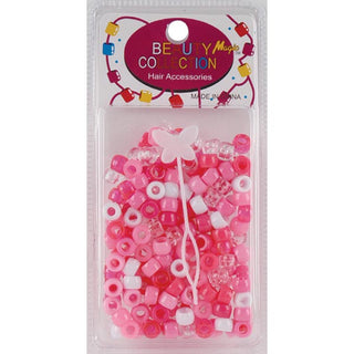 BEAUTY COLLECTION - Small Round Hair Bead Pink Assorted