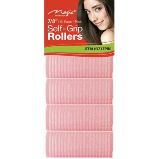 MAGIC COLLECTION - 7/8" Self-Grip Rollers 6PCs Medium PINK