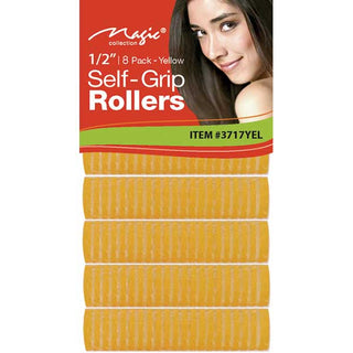 MAGIC COLLECTION - 1/2" Self-Grip Rollers 8PCs Small YELLOW