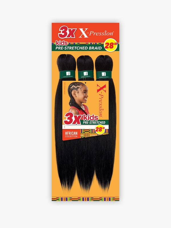 SENSATIONNEL - 3X X-PRESSION KIDS PRE-STRETCHED BRAID 28″