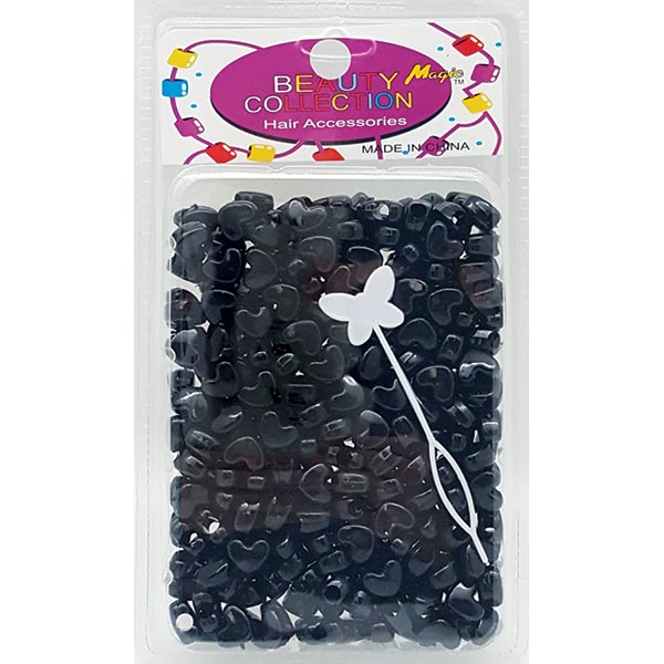 BEAUTY COLLECTION - Heart Bead Black 500PCs