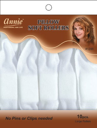 ANNIE - Pillow Soft Large Rollers WHITE #1248