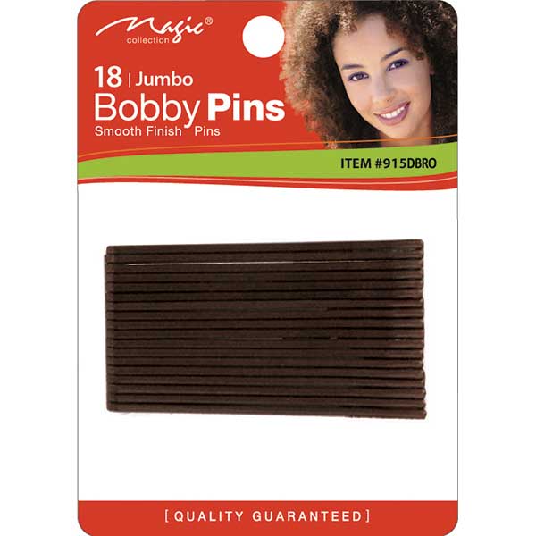 MAGIC COLLECTION - 18 Pieces Bobby Pins Dark Brown