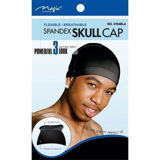 MAGIC COLLECTION - Spandex Skull Cap BLACK