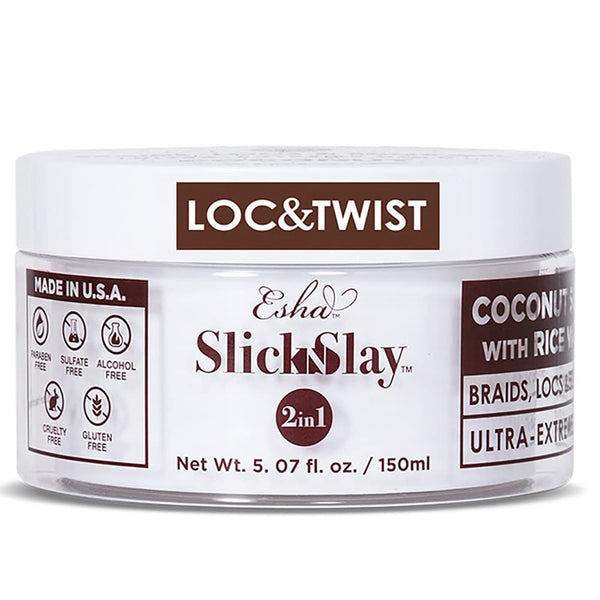 ESHA - Slick N Slay 2-IN-1 Braid & Edge Gel - COCONUT & RICEWATER