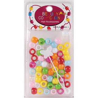 BEAUTY COLLECTION - Small Round Hair Bead 70PCs ASSORTED
