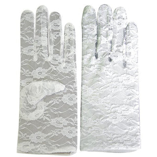 MAGIC COLLECTION - Lace Glove Wrist WHITE #SGL001WHI