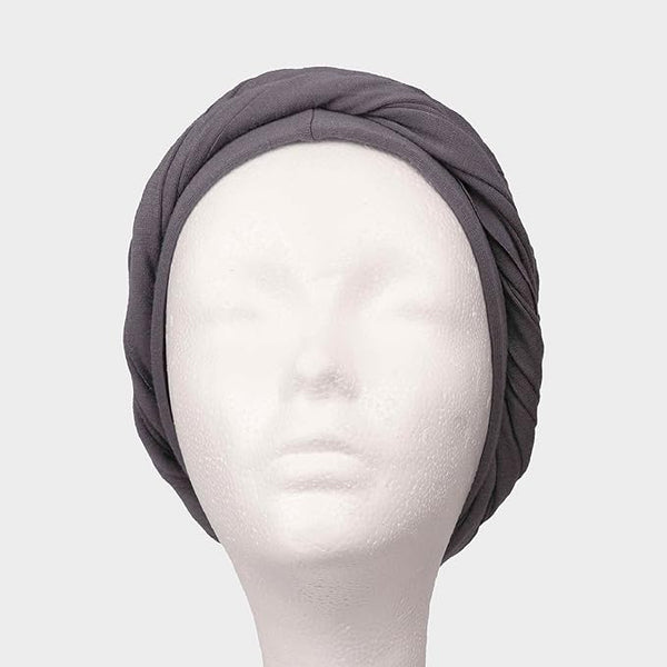 KISS - SATIN LINED HALO TURBAN JERSEY GRAY