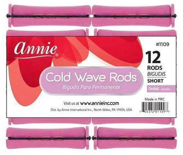 ANNIE - Professional Cold Wave Rods 12PCs SHORT ORCHID #1109
