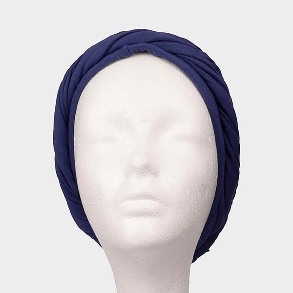 KISS - SATIN LINED HALO TURBAN JERSEY NAVY