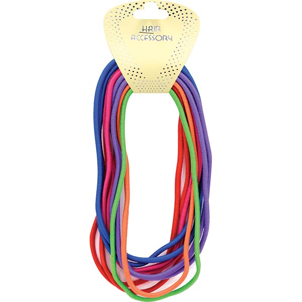 MAGIC COLLECTION - Elastic Ponytail Holder 12PCs ASSORTED #HEP318AST