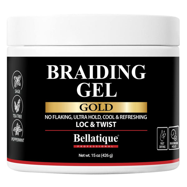 BELLATIQUE - GOLD Braiding Gel Maximum Hold for Loc & Twist
