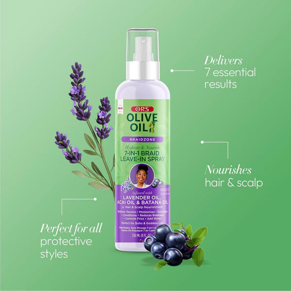 ORS - Olive Oil Braidzone 7-In-1 Braid Leave-In Spray