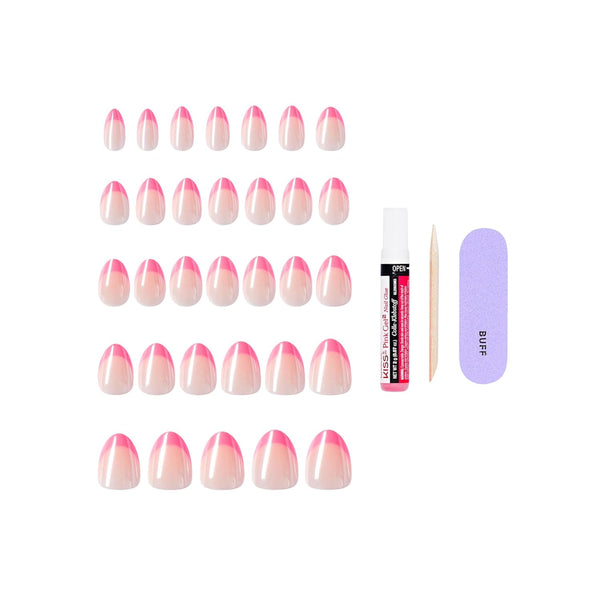 KISS - CORE DESIGN TREND SPRING GLUE-ON NAIL MEDIUM - SHINING BRIGHT