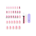 KISS - CORE DESIGN TREND SPRING GLUE-ON NAIL MEDIUM - SPRINGTIME SPLENDOR