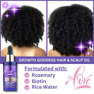 EN LOVE - Growth Goddess Rosemary, Biotin & Organic Rice Water Hair & Scalp Oil