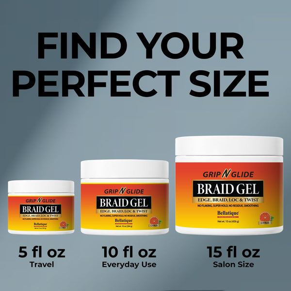 BELLATIQUE - GRIP N GLIDE Braiding Gel Maximum Hold for Loc & Twist