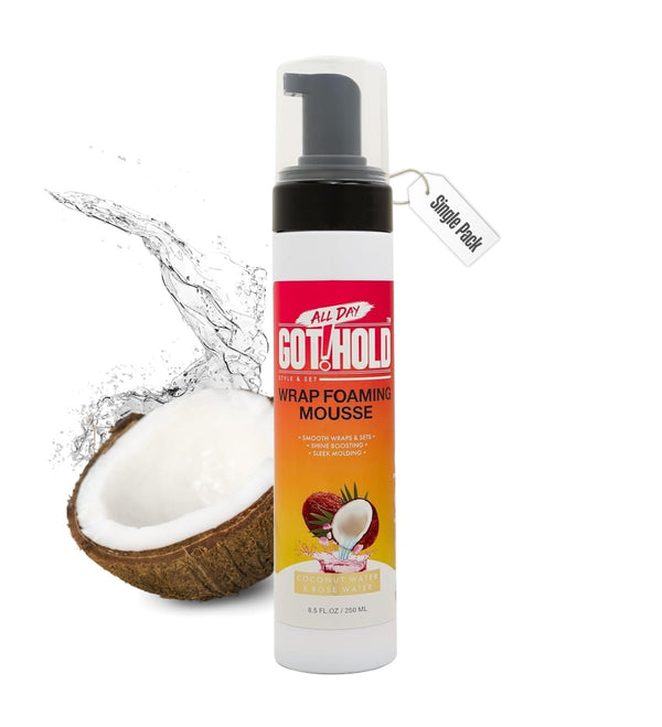 ALL DAY GOT!HOLD Wrap Foaming Mousse - Coconut Water X Rose Water 8.5 fl oz (250 ml)