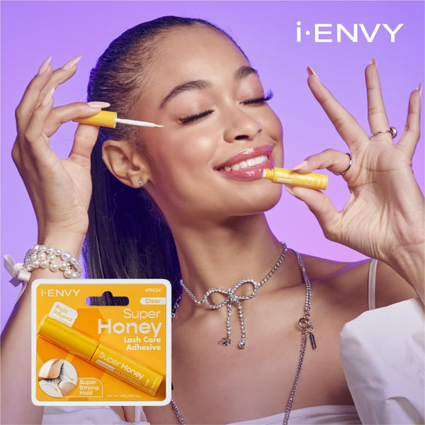 KISS - Fruit Infused Clear Eyelash Adhesive Honey Black