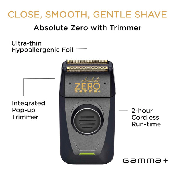 GAMMA+ - Absolute Zero Mens Foil Shaver BLACK