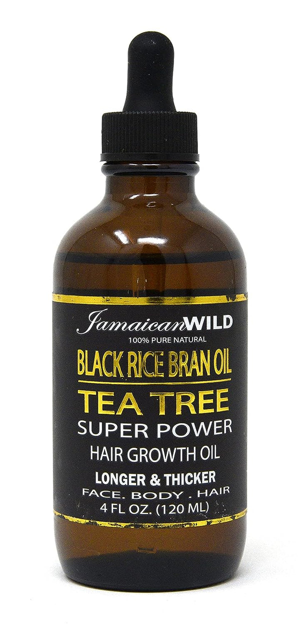 Jamaican Wild - Black Rice Bran Oil Super Power Hair Growth Oil TEA TREE