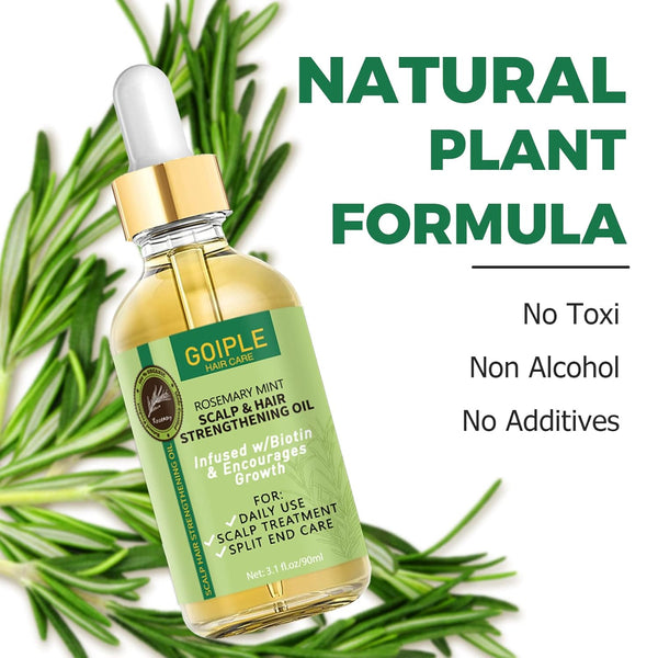 GOIPLE - Organic Rosemary Mint Scalp, Hair Strengthening Oil