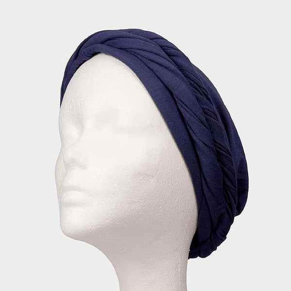 KISS - SATIN LINED HALO TURBAN JERSEY NAVY
