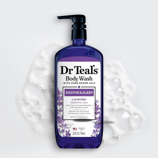 DR. TEALS - Body Wash W/ Pure Epsom Salt Soothing & Sleep Lavender Essential Oils