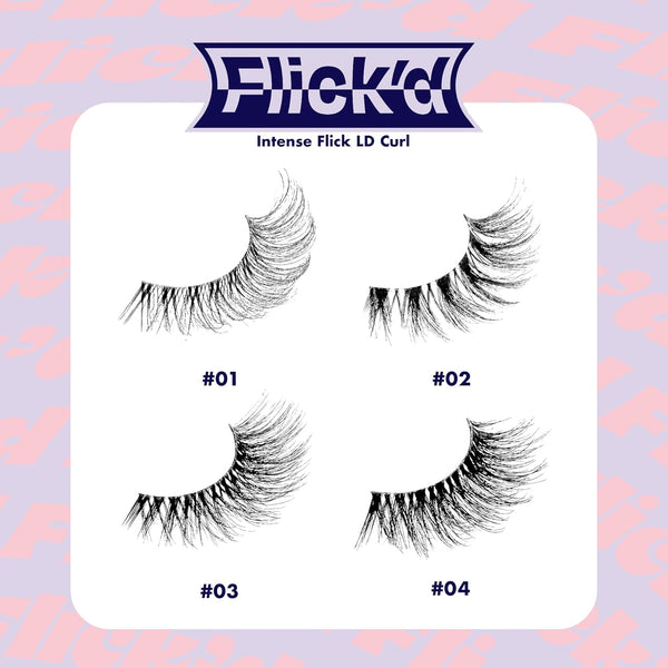 KISS - False Lashes Flick'd D-Curl Strip Lashes IFK02
