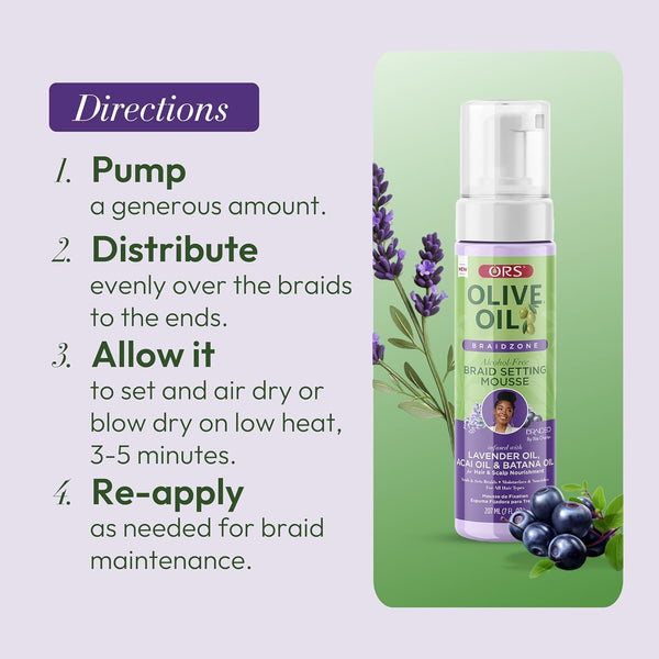 ORS - Olive Oil Braidzone Braid Setting Mousse with Lavender