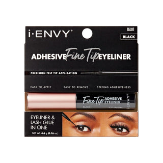 KISS - FINE TIP ADHESIVE EYELINER - BLACK
