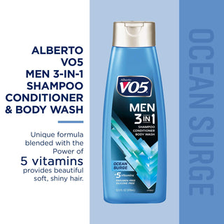 Alberto VO5 - MEN 3-IN-1 Shampoo Conditioner Body Wash OCEAN SURGE