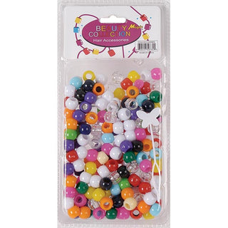 BEAUTY COLLECTION - Large Round Hair Bead 200PCs MIX ASSORTED