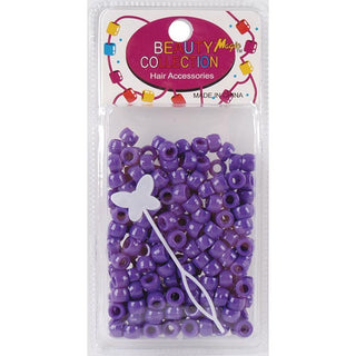 BEAUTY COLLECTION- Small Round Hair Bead Purple