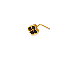 JOY JEWELRY - Gold Nose Stud L-Pin CLOVER 1 PIECE (LGC)